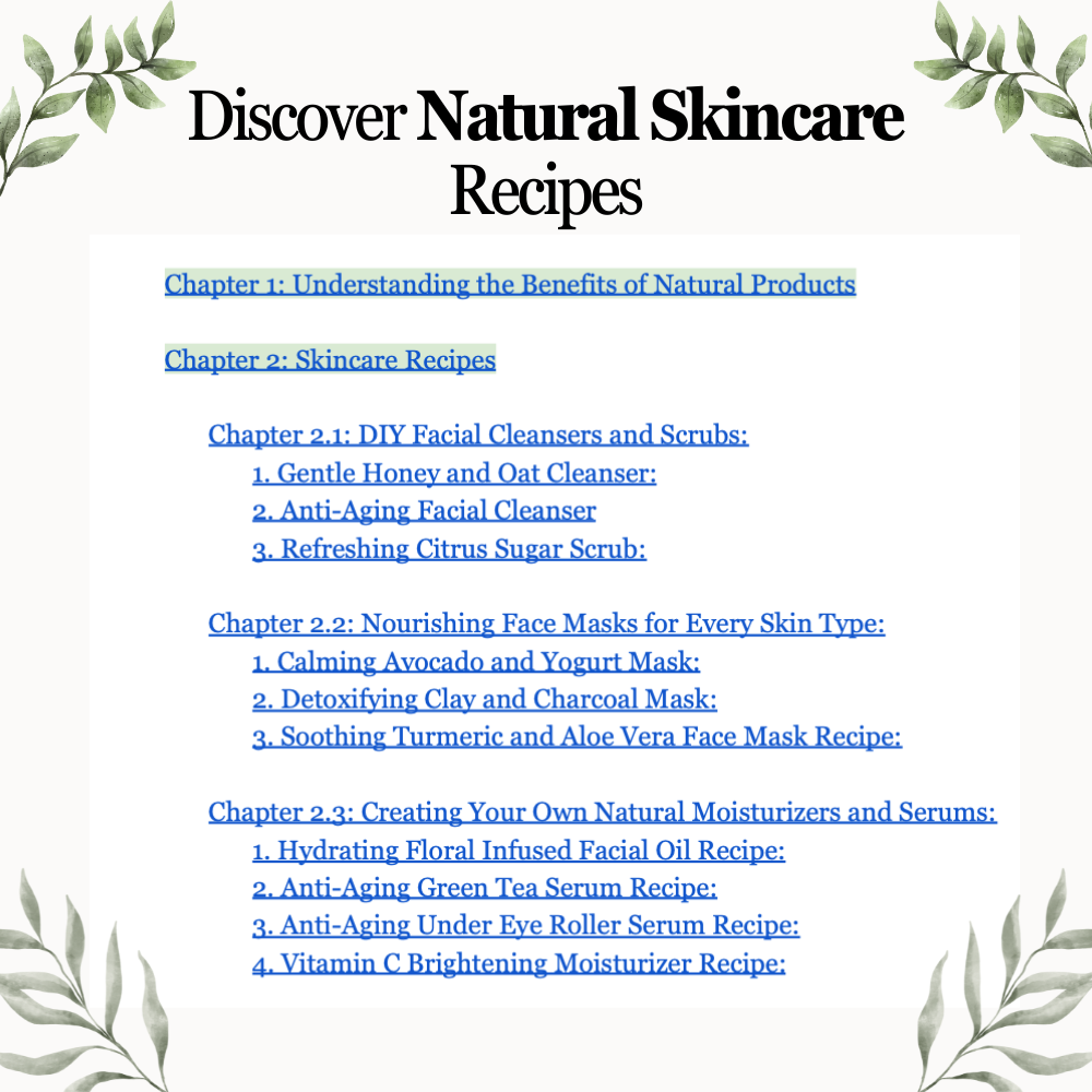 Natural DIY Recipes: Skincare, Haircare & More